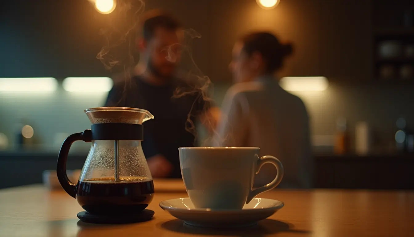Coffee being prepared